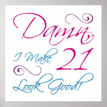 21st Birthday Humour Poster