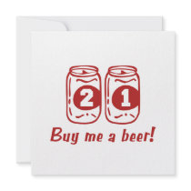 21st Birthday Custom Announcement