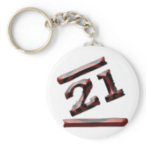 21st Birthday Key Chains