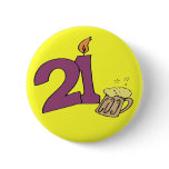 21st Birthday Party Button