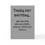 21st birthday party card