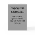 21st birthday party card