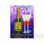 21st Birthday Party Invitation - Champagne And Gla cards