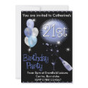 21st Birthday Party Invitation - Cocktail Glass