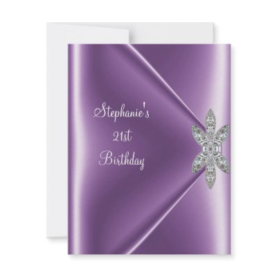 21st Birthday Party Purple Mauve Diamond Jewel by Label_That