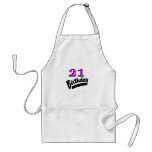 21st Birthday Pink And Black Aprons