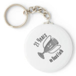 21st Birthday Present 21 years on Board Earth Key Chains