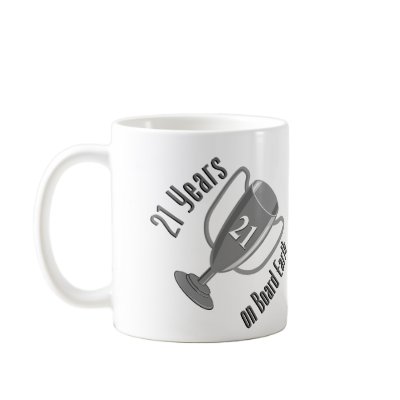 21st Birthday Present 21 years on Board Earth Coffee Mug by 21stbirthdaygifts