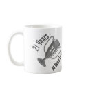 21st Birthday Present 21 years on Board Earth mugs