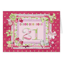 21st birthday scrapbooking style cards