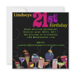 21st Happy Birthday Party Invitation Invite