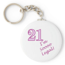 21st I'm Sooo Legal! Key Chain