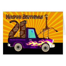 21st, Why this Giraffe is like Grease Lightning, B Greeting Cards