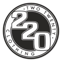 220 Clothing Logo Round Sticker