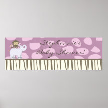 22.5"x7.5" Personalised Banner Jacana Girl Jungle Poster