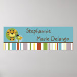 22.5"x7.5" Personalised Banner Jungle Tales Safari Poster
