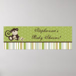 22.5"x7.5" Personalised Banner Monkey Time Jungle