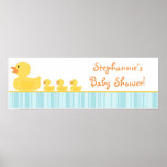 22.5"x7.5" Personalised Banner Rubber Ducky Bubble