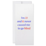 22 never gone blind rack cards
