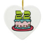 22 Year Old Birthday Cake Christmas Tree Ornament