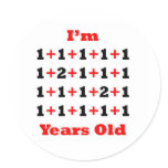 22 Years old Blk Red Stickers