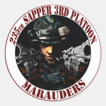 235th 3rd Platoon Round Stickers