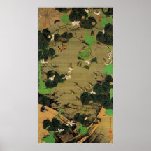 23. 池辺群虫図, 若冲 Living Beings with Pond, Jakuchū Print