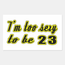 23 birthday designs rectangle stickers