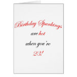 23 Birthday Spanking Card