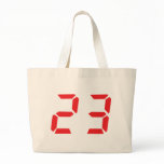 23 twenty-three red alarm clock digital number bags