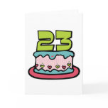 23 Year Old Birthday Cake Greeting Card