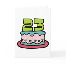 23 Year Old Birthday Cake Greeting Card