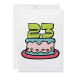 23 Year Old Birthday Cake Custom Invitation