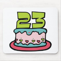 23 Year Old Birthday Cake Mouse Pads