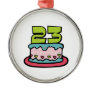 23 Year Old Birthday Cake Christmas Tree Ornament
