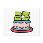 23 Year Old Birthday Cake Postcard