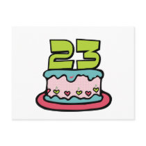 23 Year Old Birthday Cake Postcard