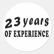 23 years of experience sticker