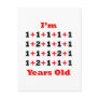 23 Years old Blk Red Postcard