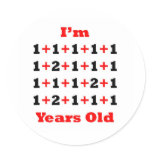 23 Years old Blk Red Stickers