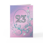 23rd Birthday card with diamond stars