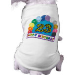 23rd Birthday Gifts with Assorted Balloons Design Doggie T Shirt
