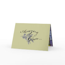 23rd Psalm Olive Branch Stained Glass Greeting Card