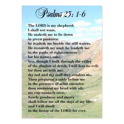 23rd Psalm Personal Cards Business Card by RanchLady