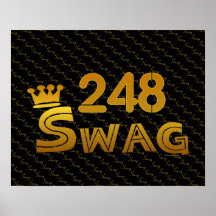 248 Area Code Swag Posters