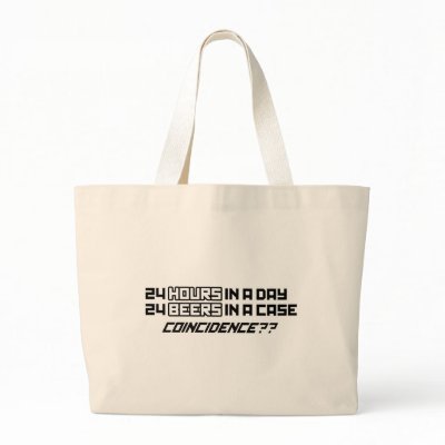 24 Beers In A Case - Funny Humour Comedy alcohol Bag by CarbonClothing