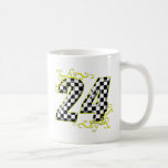 24 checkers flag number yellow mug