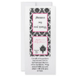 25 Lollipop Topper Hot Pink Black Damask rack cards