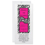25 Lollipop Topper Hot Pink Zebra Print