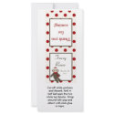 25 Lollipop Topper Red Sock Monkey rack cards